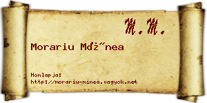 Morariu Mínea névjegykártya